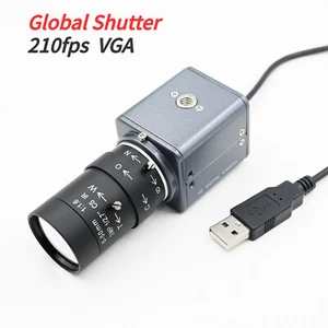 Global Shutter 210fps Monochrome VGA Mini USB Caméra avec 5-50mm Verre de 2,8-12 mm
