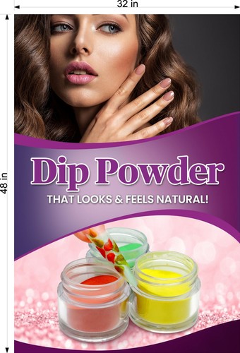 Salon 18 Wallpaper Fabric Poster Adhesive Backing Décor Dip Powder Sign Vertical - Picture 8 of 9