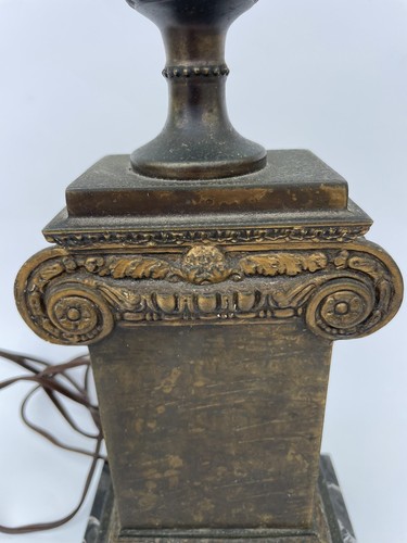 Vintage Frederick Cooper Metal Lamp Regency Column Alladin Kerosene Oil Lamp - Picture 7 of 21