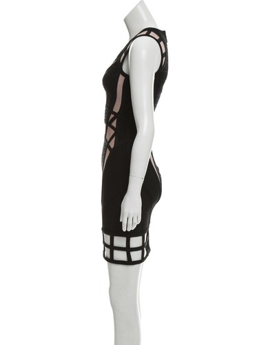Herve Leger Sekai schwarz cremefarben Ausschnitt Bandage Cocktailkleid Neu ohne Etikett Gr. XS - Bild 6 von 7