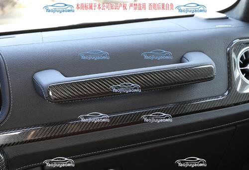 For 19-24 Benz G-Class G63 Dry Carbon Fiber Interior Co-Pilot Handle Cover Trim - Imagen 6 de 16