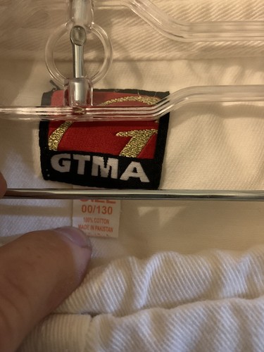 GTMA Martial Arts Uniform Top Bottom Belt Size Youth 00/130 See Pics - Picture 3 of 5