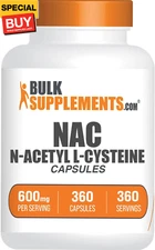 .com N-Acetyl L-Cysteine Capsules - N-Acetyl Cysteine 600mg, NAC Supplement - 60