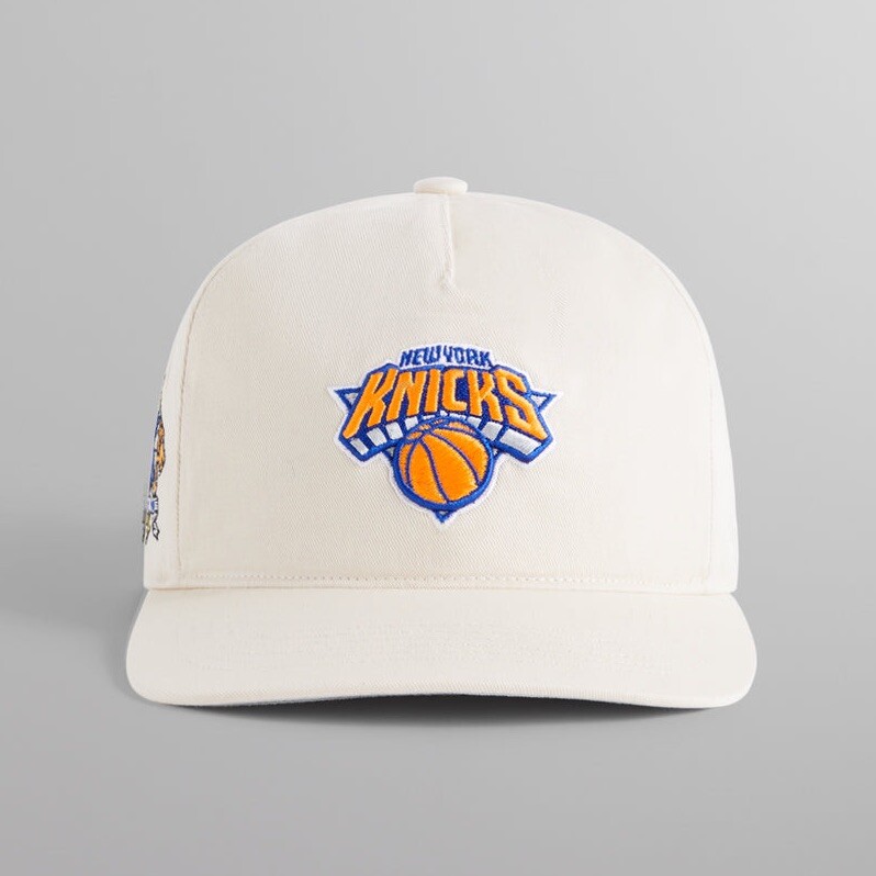 Kith for 47 New York Knicks Hitch Snapback Sandrift SS24 Cotton