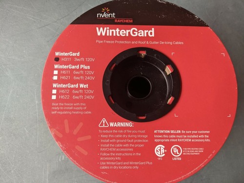 NEW 250 FT RAYCHEM WINTERGARD SELF REGULAING HEATING CABLE H311250 3W/FT 120V - Picture 3 of 12