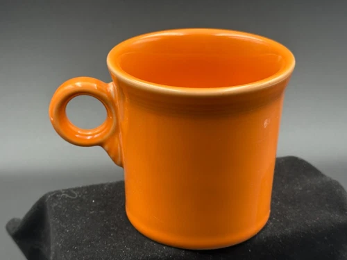 Fiesta Ware Orange Coffee Mug Fiestaware Tangerine Mug with ring handle HLC cup