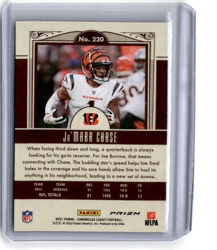2021 Panini Chronicles #220 Ja'Marr Chase Legacy Update Rookies Silver - Picture 2 of 2