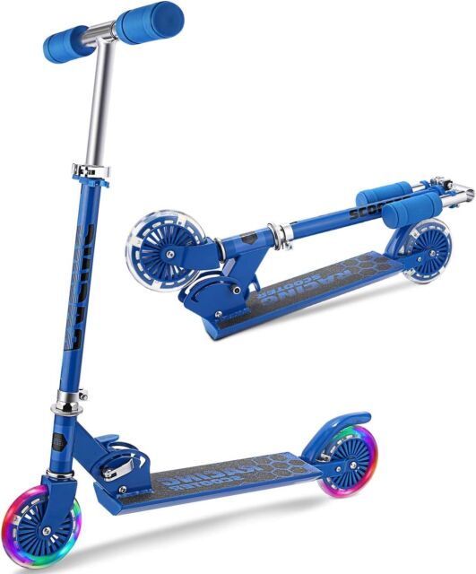 Kids Scooter Kick Push Scooter 2 Wheel LED Light Adjustable For Boys Girls 3-12 Kids Scooter Kick Push Scooter 2 Wheel LED Light Adjustable For Boys Girls 3-12