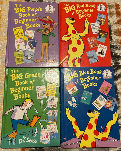 LOT 5 Dr. Seuss BIG BOOK OF BEGINNER BOOKS Blue Green Orange Purple Aqua - Picture 1 of 2