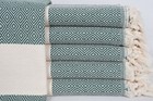 Bridesmaid Towel, Peshtemal Towel, Petrol Green Diamond Design Towel, 36"x70"