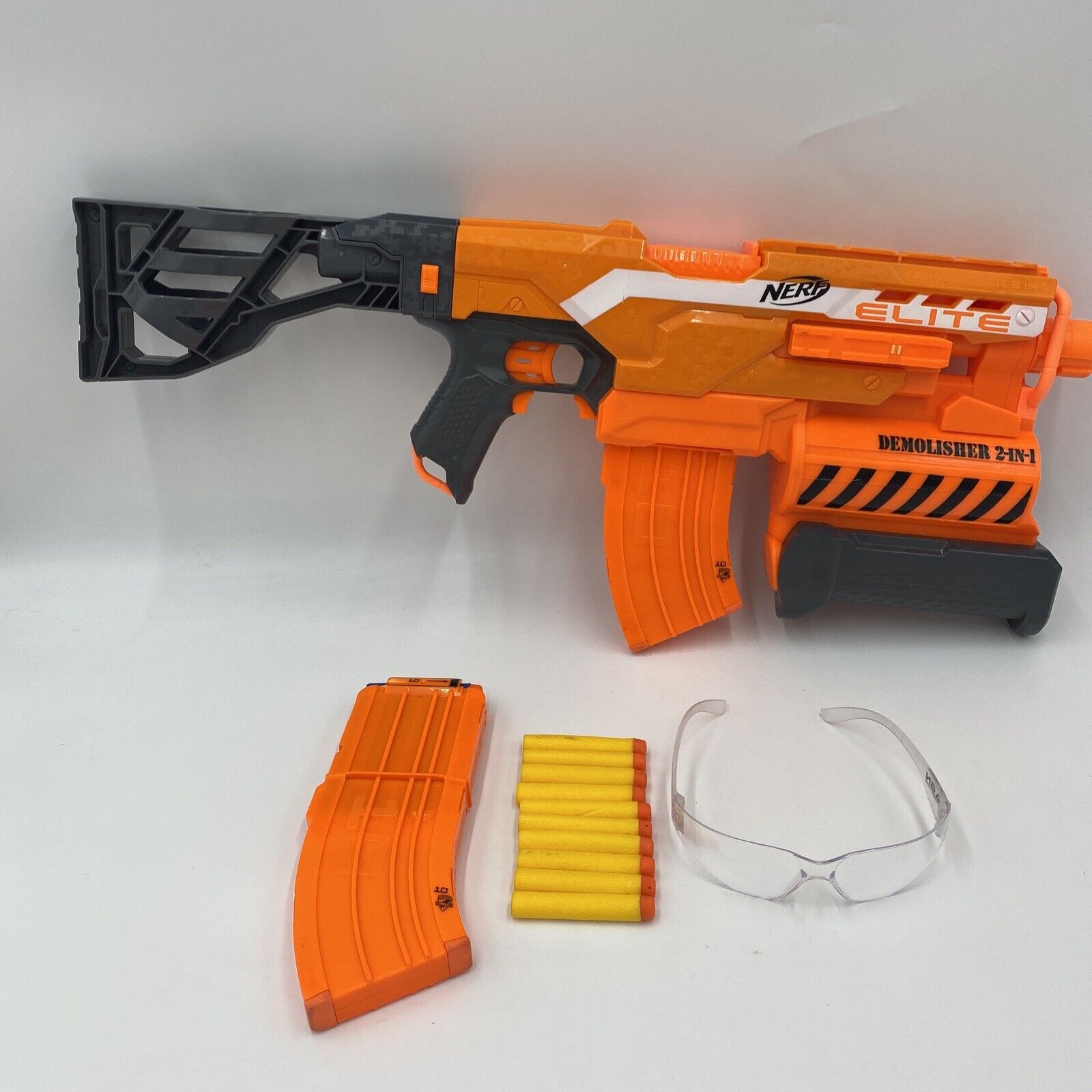 NERF N-Strike Elite 2 in 1 Blaster Motorized Plus 2 Clips/darts/glass 797619853980 | eBay