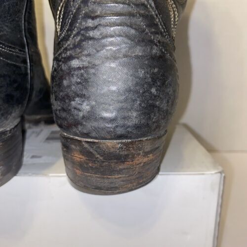 Botas vaqueras occidentales Dan Post para hombre 9D punta redonda cuero negro - Imagen 19 de 24