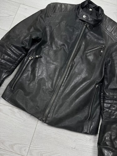 VINTAGE Leonardo LEATHERS MOTORCYCLE/BIKER JACKET/90s/MADE IN USA - Picture 6 of 16