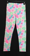 Tommy Bahama girls leggings tropical floral glitter leggingsMEDIUM 7/8 NWOT