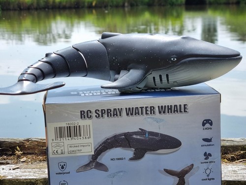 Remote Control Dinosaur Kids Shark Fishing Diving RC Boat LED Spray Water Toy UK - Picture 21 of 24