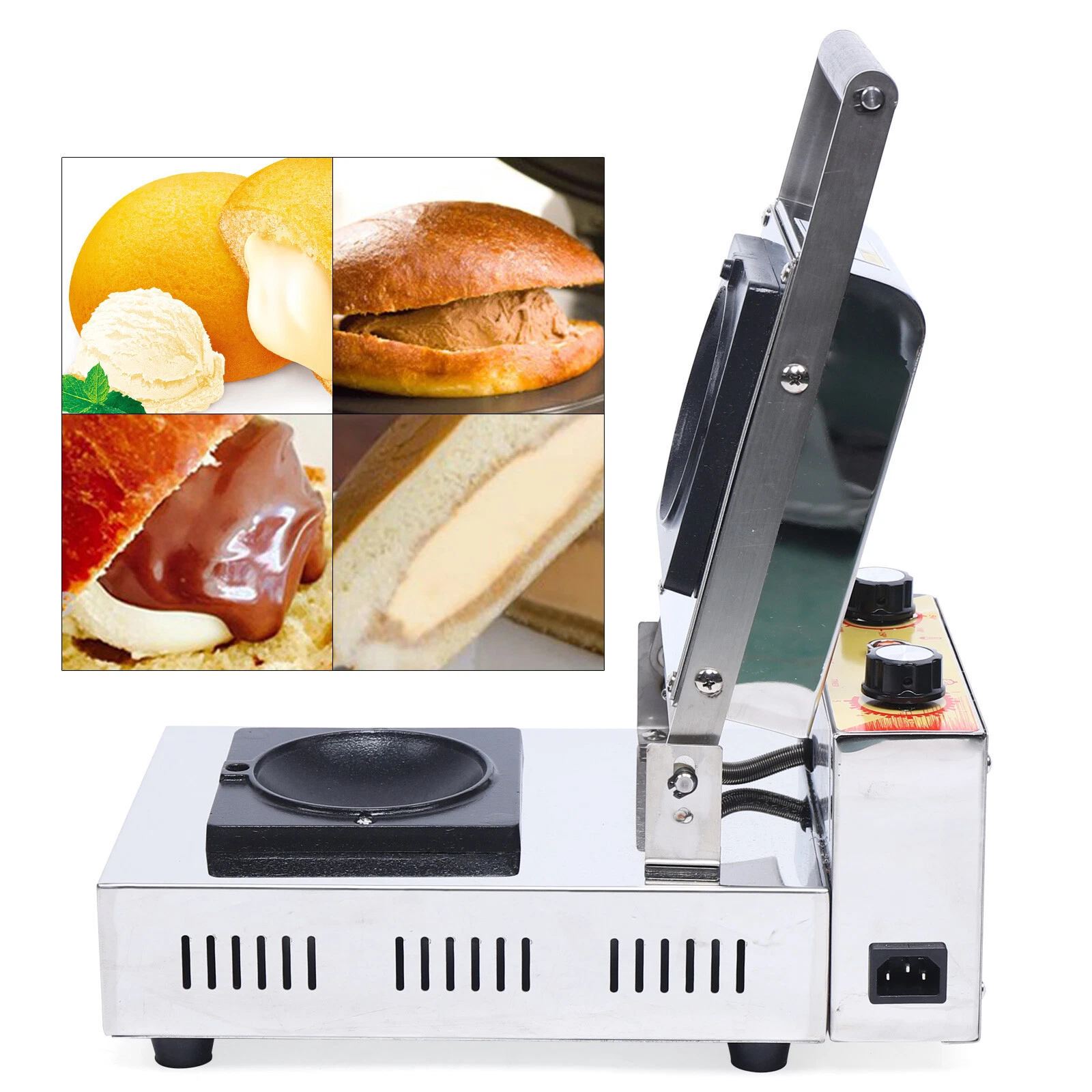 1000W Electric Burger Waffle Maker Machine Panini Hamburger Press Baking Machine