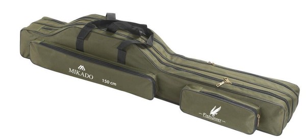 Mikado Rutenfutteral GrüN 2 FäCher 160Cm Rutentasche Angeltasche 2G160--image