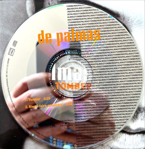 De Palmas - Single CD - Tomber (NM/NM) - Bild 3 von 3