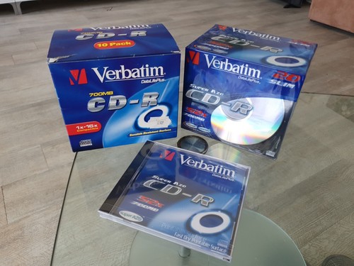 Set De 30 Cd-R Vírgenes 700MB Verbatim Imprimible Nuevos 20 Slim+10 Normal - Imagen 1 de 14