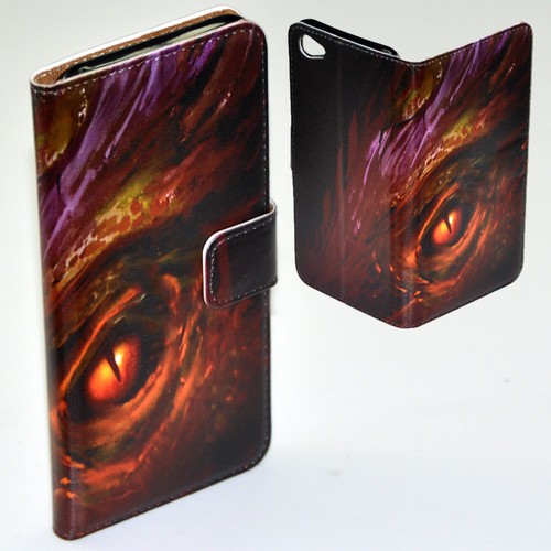For HTC Series Mobile Phone - Dragon Theme Print Flip Case Wallet Phone Cover - Picture 4 of 13