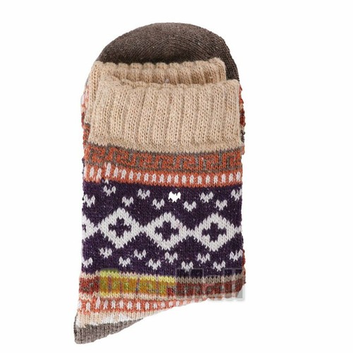 1-5 Paar Damen Frauen dicke Winter Thermo Socken warme Wolle nordische Neuheit Socke - Bild 34 von 43