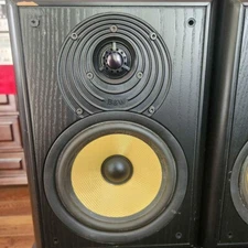 Pair (2) of B&W CDM2 Bookshelf Speakers Black  CDM-2