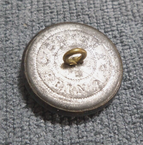 Antique Picture Button CAMEO HEAD w/ Gold Trim Border - Picture 4 of 4
