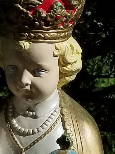 VINTAGE LARGE RELIGIOUS STATUE INFANT CHILD OF PRAGUE 25.5" X 10.5" - Picture 21 of 24