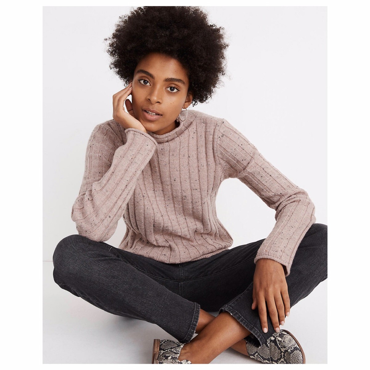 Blush turtleneck best sale sweater