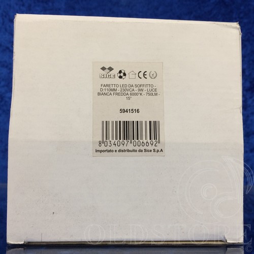 ►SICE 5941516◄FARETTO LED ROTONDO DA INCASSO LUCE BIANCA FREDDA 6000K SPOTLIGHT - Imagen 2 de 10