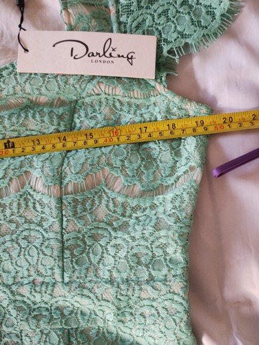 Darling London Vintage Style Lace Dress with Sweetheart Neckline Size 10 - Picture 6 of 11