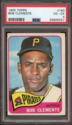 1965 Topps Baseballkarte Bob Clemente #160 PSA 4 - Bild 1 von 2