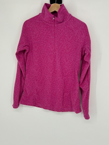 Columbia Pink White Blend Half Zip Pullover Sweatshirt Women's Size Medium - Picture 2 of 6