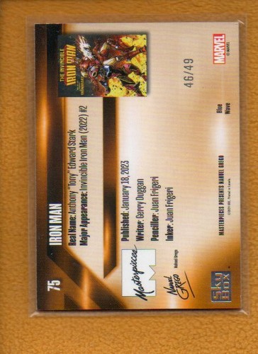 Iron Man 2024 Upper Deck Masterpieces Nahuel Grego Blue Wave Foil #75/49 - Imagen 2 de 2
