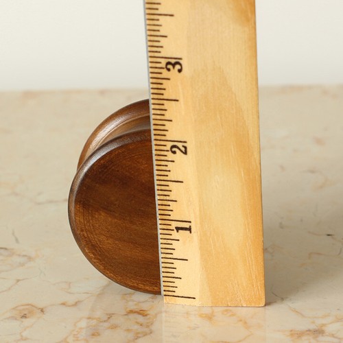 Curved A 4" Hand Crafted Premium Wood Smoking Pipe & 2" Wood Grinder & Suede Bag - Picture 10 of 12