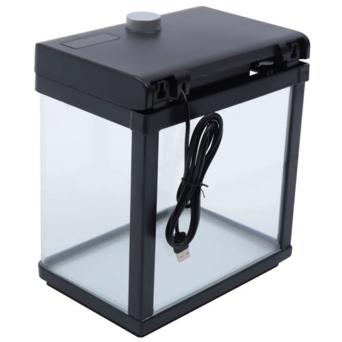 1.5 Gallon Aquarium Kit Fish Tank 5V Black Low Noise Bedroom Desktop Fish Tank - Picture 6 of 14