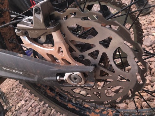 Rotor de freno trasero KKE 220 mm para bicicleta eléctrica SurRon Light Bee X kit de disco trasero modificado - Imagen 3 de 16