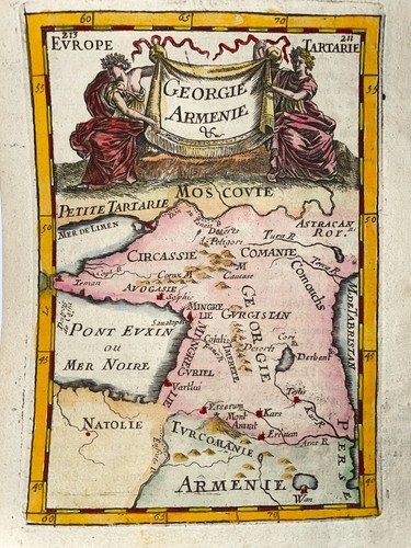 GEORGIA ARMENIA 1683 ALAIN MANESSON MALLET ANTIQUE ENGRAVED MAP 17TH CENTURY - Picture 2 of 3