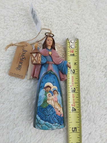 JIM SHORE 2021 Angel With Holy Scene Ornament  Holy Family Nativity Christmas  - Picture 3 of 9