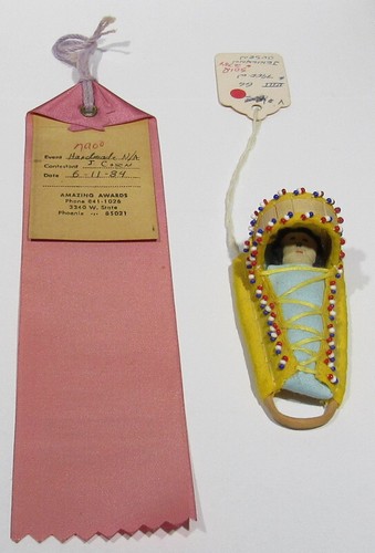 OLD AWARD WINNING HEARD MUSEUM All HANDMADE Baby in Papoose with J. Cosen Apache - Picture 4 of 12
