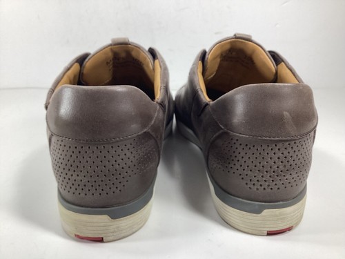 Kizik Shoes Mens 10.5M New York Slip On Handsfree Sneakers Brown Leather Comfort - Picture 9 of 11