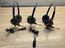 3 TruVoice HD-350 DOUBLE Ear Headset Noise Canceling Mic/ PREOWNED /JUA1146