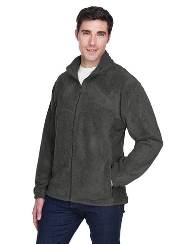 Harriton Men's 8 oz. Full-Zip Fleece Jacket - Picture 4 of 8