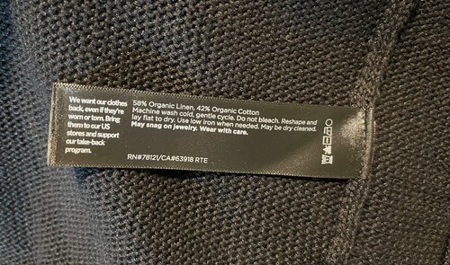 EILEEN FISHER Organic Linen Cotton Slub Cardigan Large Oversized Excellent - Picture 6 of 7