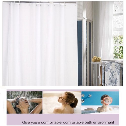 Waterproof Shower Curtains Modern Designs Printed & Plain 12 Hook Set 180x180cm - Picture 8 of 12