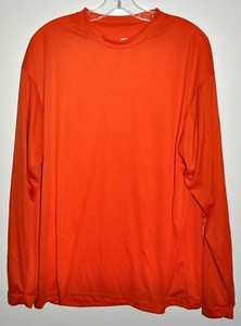 orange dri fit long sleeve shirt