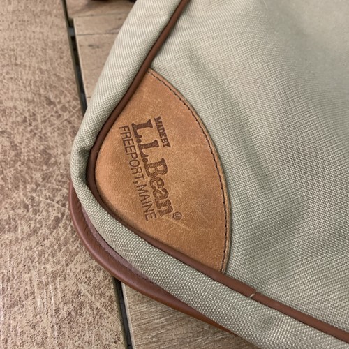 VTG LL BEAN Messenger Bag Attachable Bike Saddle Lap Top Case Leather Canvas 18” - Picture 2 of 13