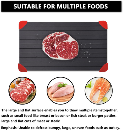 Fast Defrosting Tray Thawing Meat Rapid Defrost Safe Plate, Easy to Clean, Large - Picture 3 of 12
