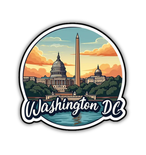 Washington DC USA Capitol Fridge Magnet or Laptop Sticker - Picture 5 of 18