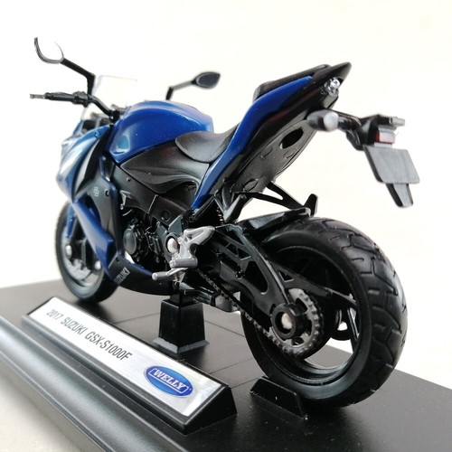 2017 SUZUKI GSX-S1000 F Motorcycle Die-Cast Model Welly 1:18 Scale Toy Hobby #1 - Picture 2 of 12